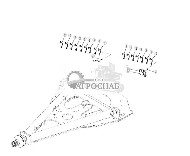 Цилиндр бокового смещения поворотного круга и прокладки - ST879286 292.jpg